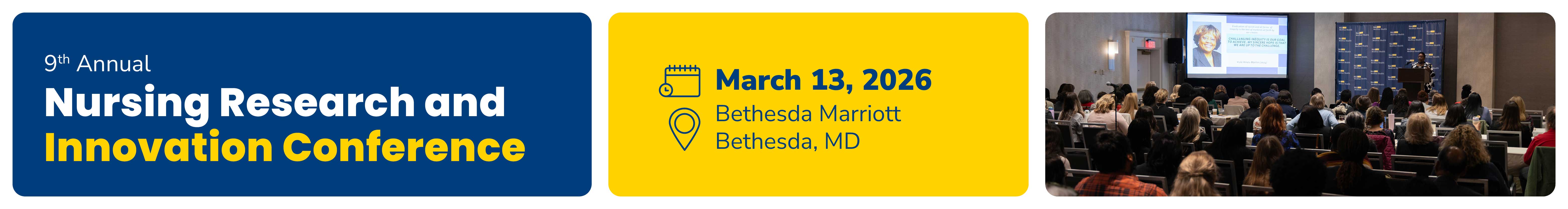 9th Annual Nursing Research and Innovation Conference Banner