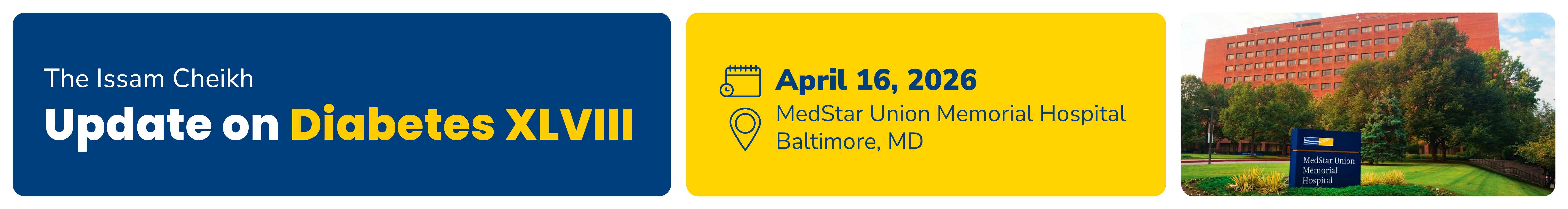 The Issam Cheikh Update on Diabetes XLVIII Banner
