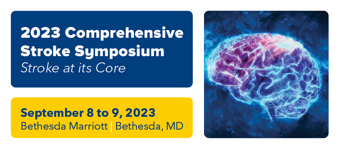 2023 Comprehensive Stroke Symposium Stroke at its Core Banner